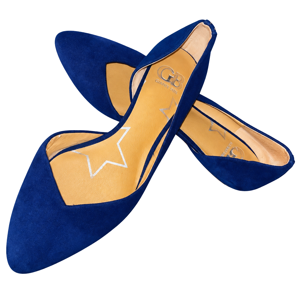 Gianni Bini Pointed Toe Flats Blue Suede 1