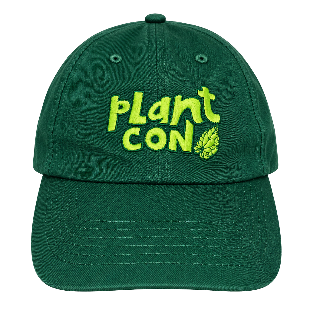 Plant Con Baseball Cap Green Embroidered Hat 1