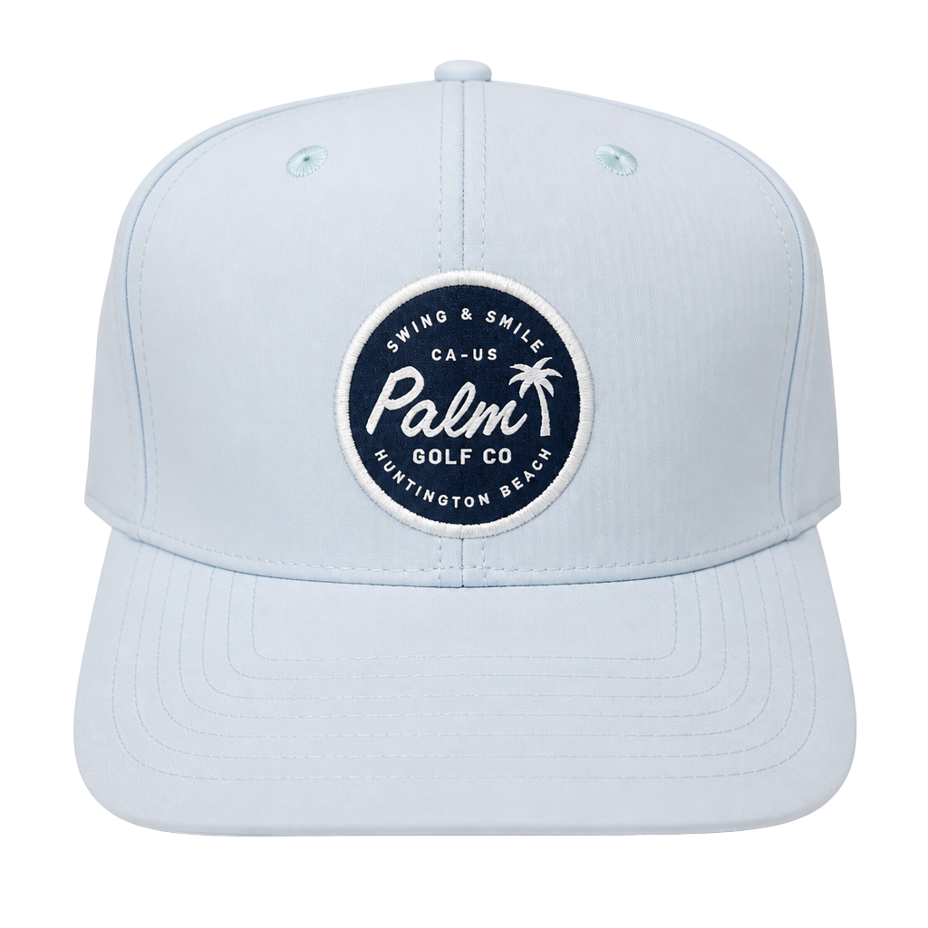 Palm Golf Co. Pacific Coast Performance Snapback Hat Light Blue 1