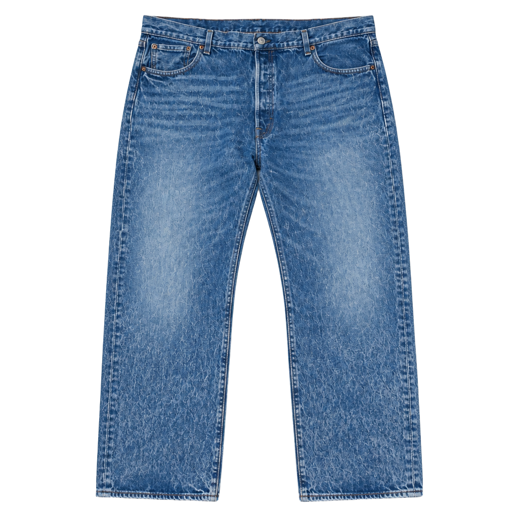 Levi's 501 Button Fly Acid Wash Jeans Size W42 L30 1
