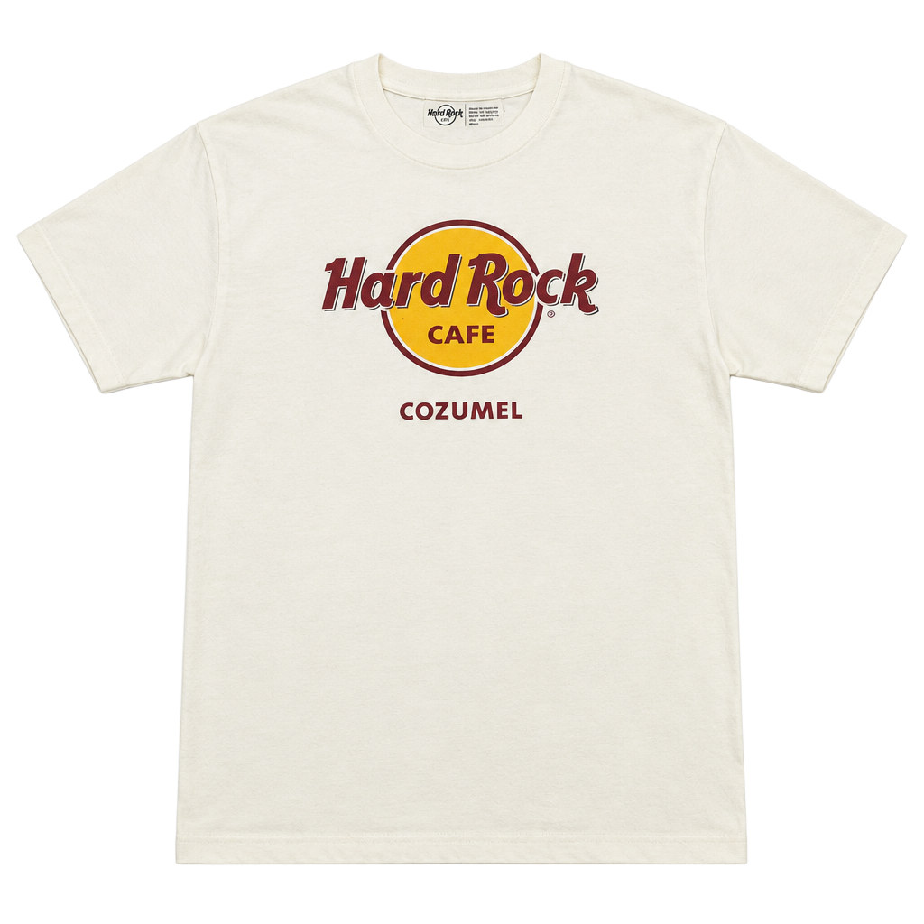 Hard Rock Cafe Cozumel T-Shirt Size Medium White Cotton 1