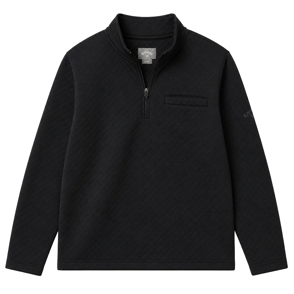 Callaway Men's Opti-Dri Quilted 1/4-Zip Pullover Black Size XL 1