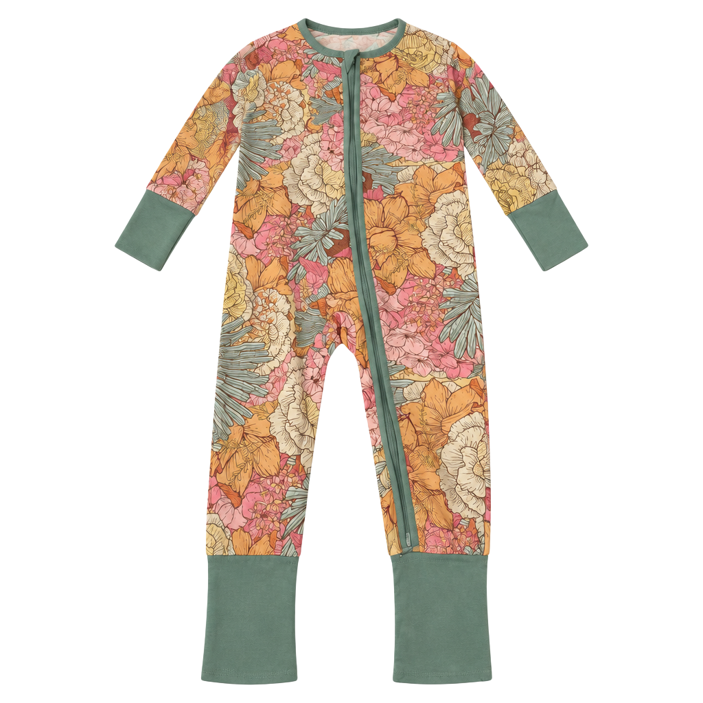 Miozing Bamboo Floral Romper 1