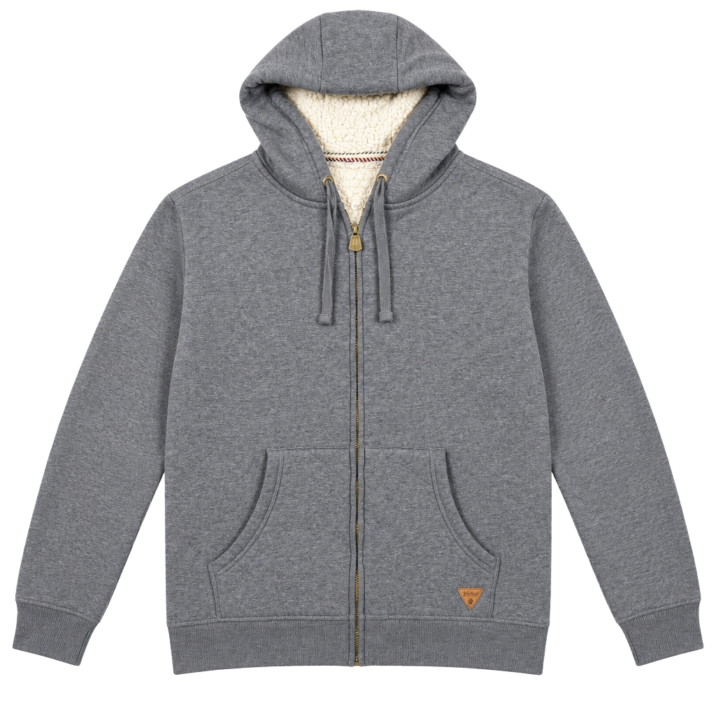 Weatherproof Vintage Sherpa-Lined Full-Zip Hoodie Size XXL Gray 1