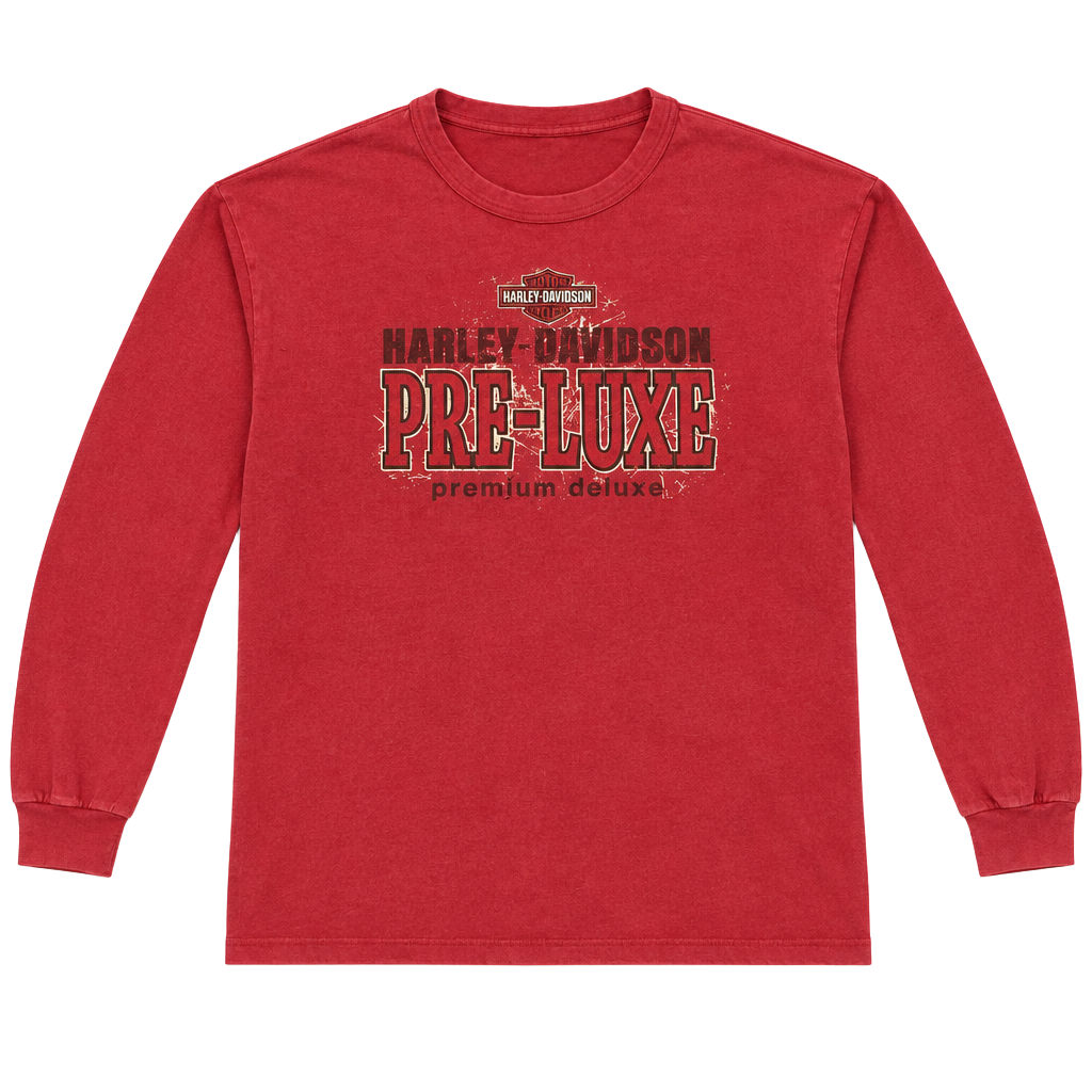 Harley Davidson Long Sleeve Thermal Shirt Red Mason City Iowa 1