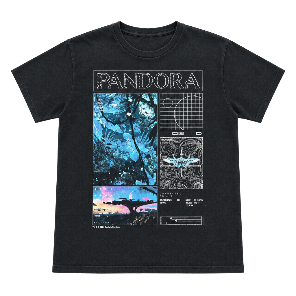 Avatar Pandora Movie Graphic T-Shirt Size M Black Cotton 1