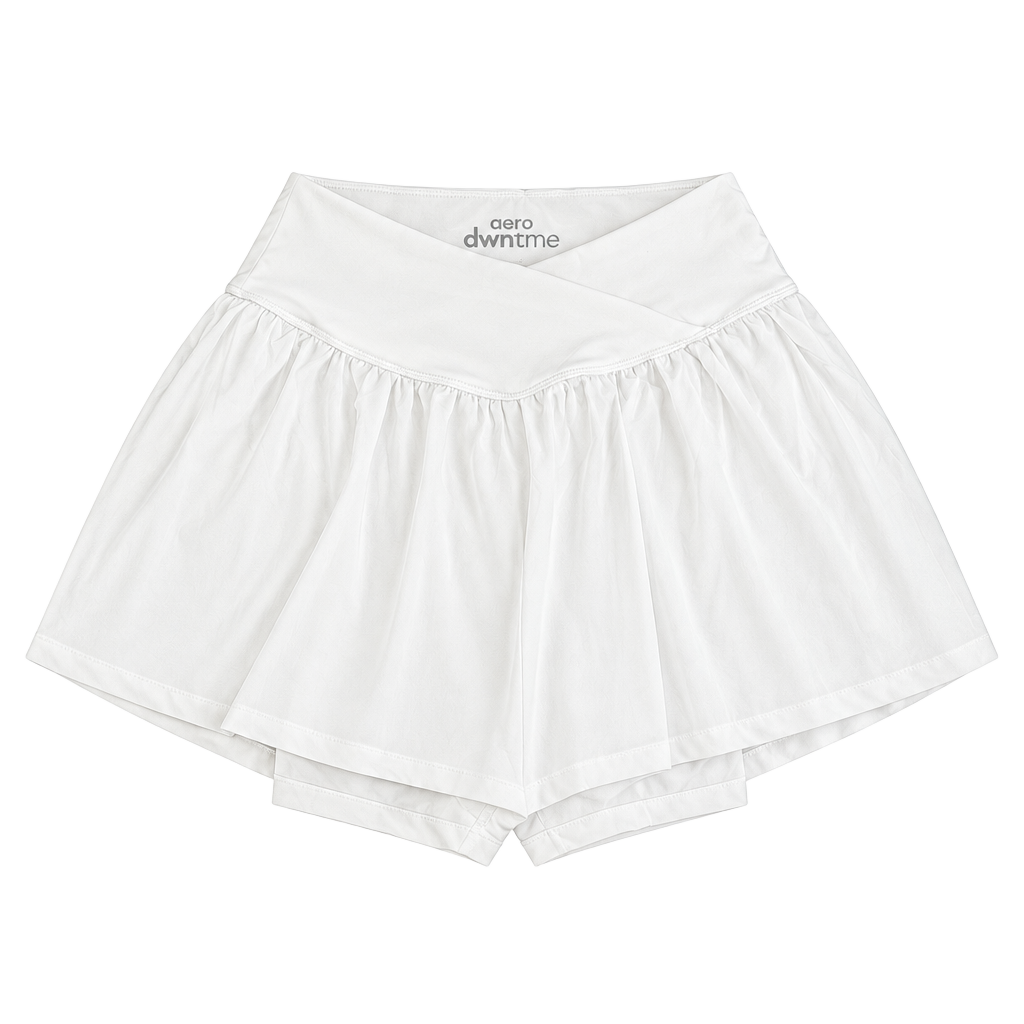 Aero Dwntme Skort Size S White Athletic Crossover Flutter 1