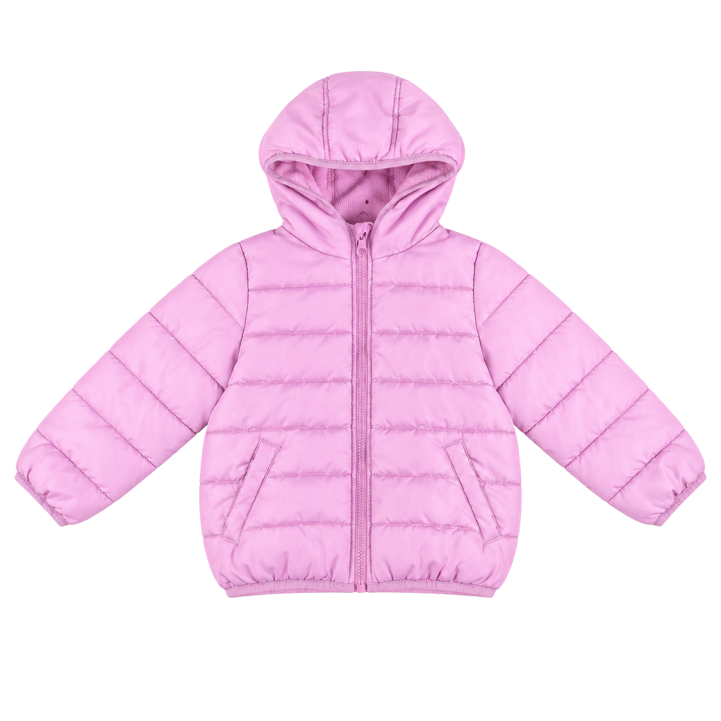Toddler Jumping Beans Puffer Jacket Size 3T Purple Fleece Lined 1