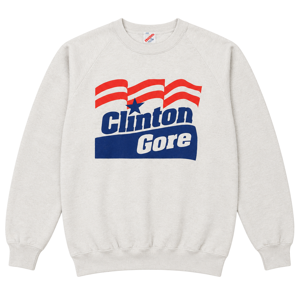 Vintage Clinton Gore 1992 Campaign Sweatshirt White 1