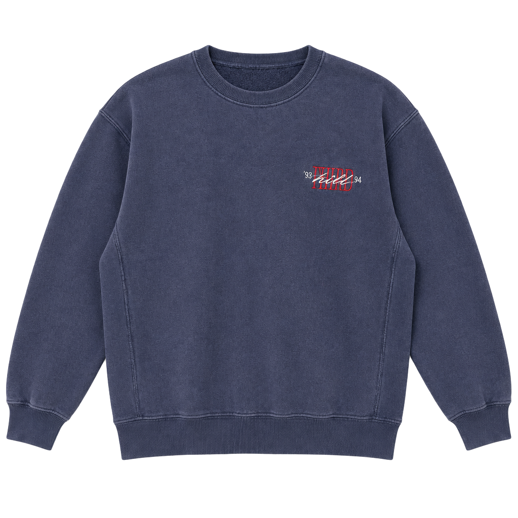 Vintage 1993-94 Lee Cross Grain SPU Embroidered Navy Sweatshirt Made in USA 1