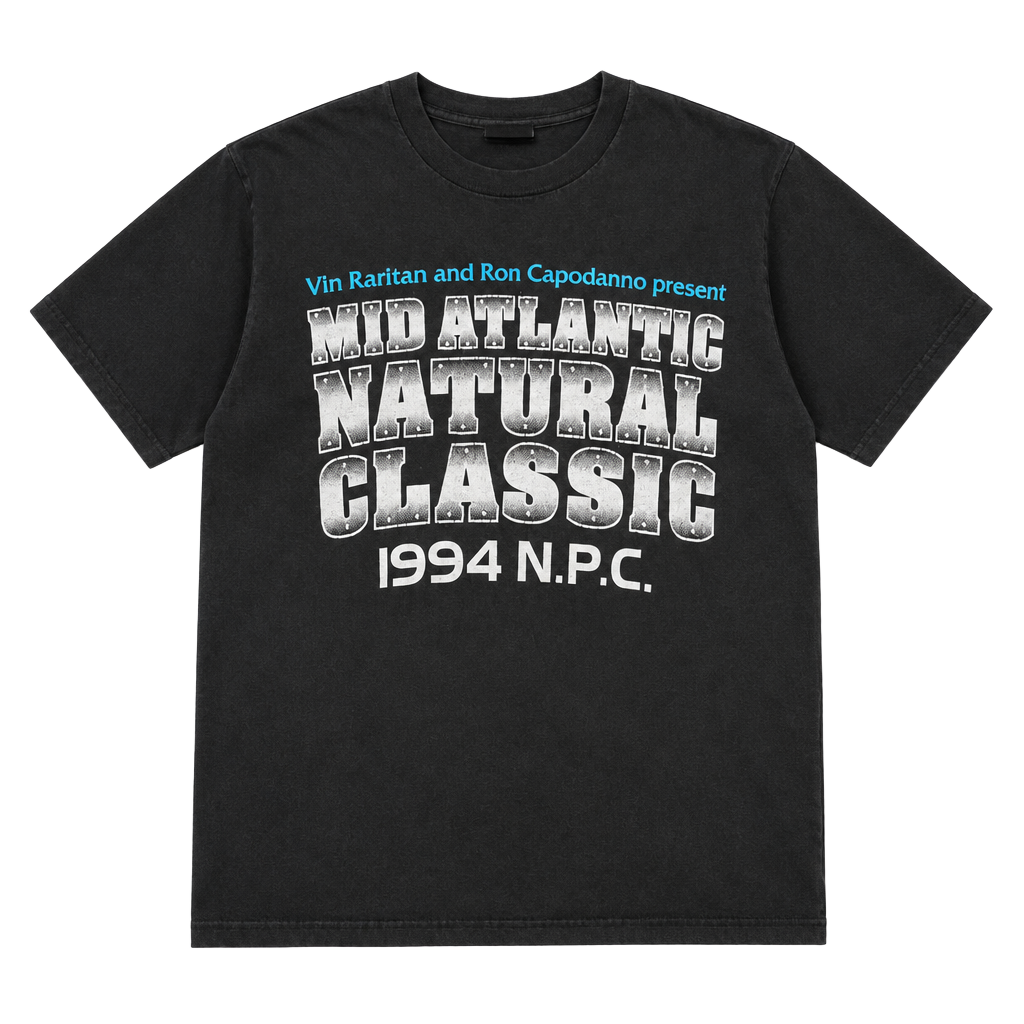 Vintage 1994 NPC Mid Atlantic Natural Classic Bodybuilding T-Shirt USA Made 1