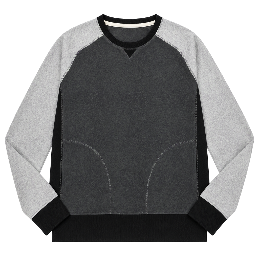 Norse Projects Sweatshirt Size M Gray Black Colorblock Crewneck 1