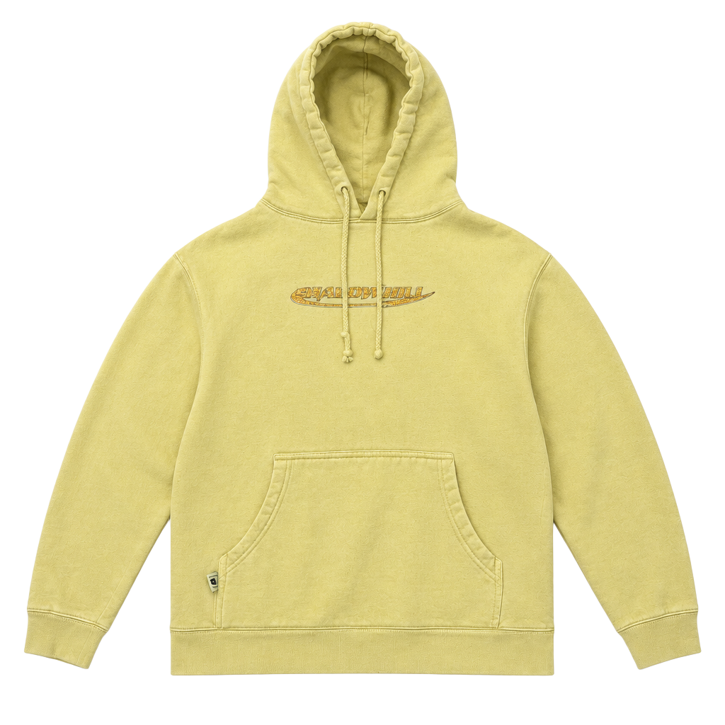Shadow Hill USA Hoodie Size M Yellow Embroidered Logo Pullover Sweatshirt 1