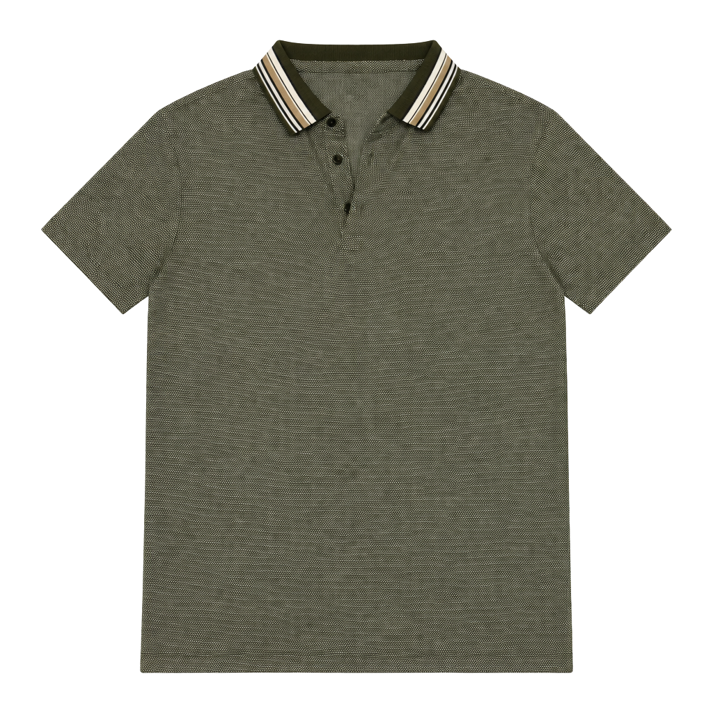 Express Polo Shirt Size XL Green Textured Striped Collar Short Sleeve 1