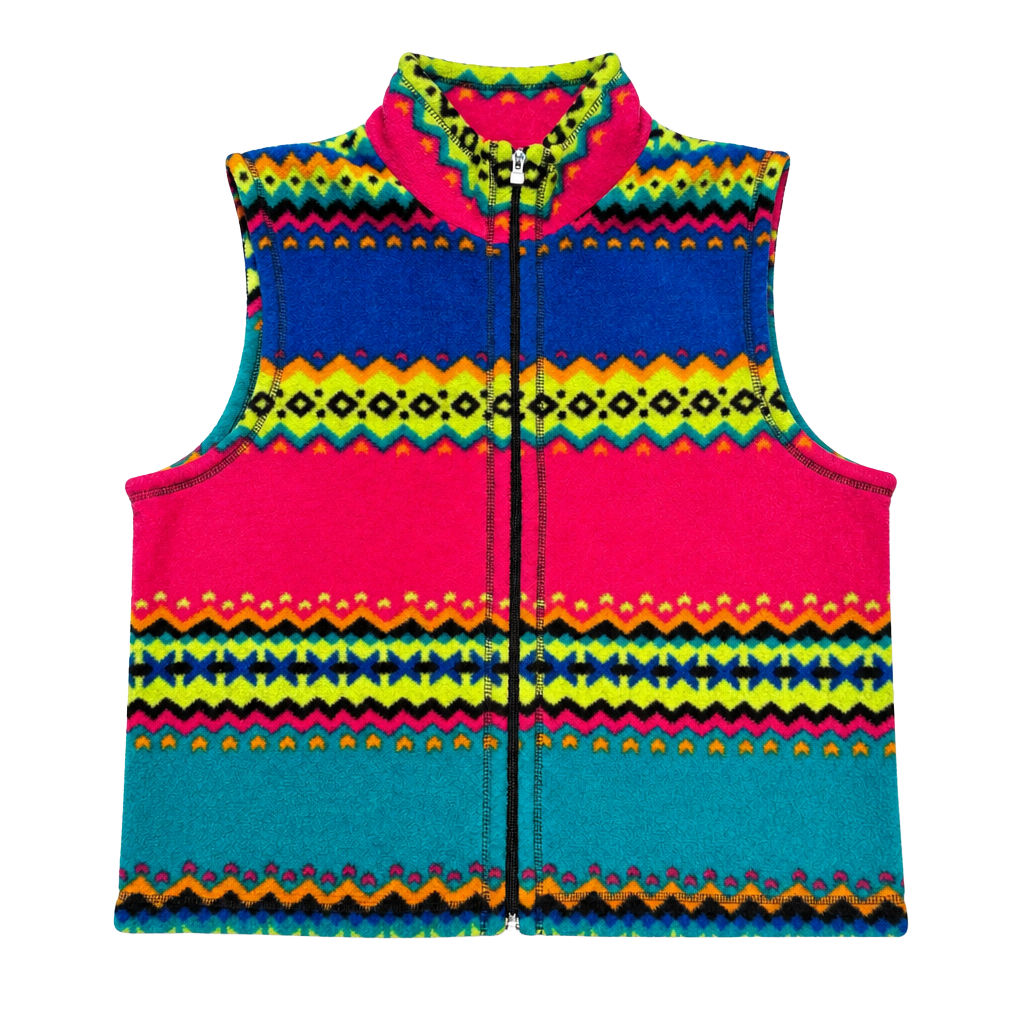 Susan Bristol XL Southwestern Fleece Vest Western Cowgirl Aztec Rodeo Ranch Boho 1
