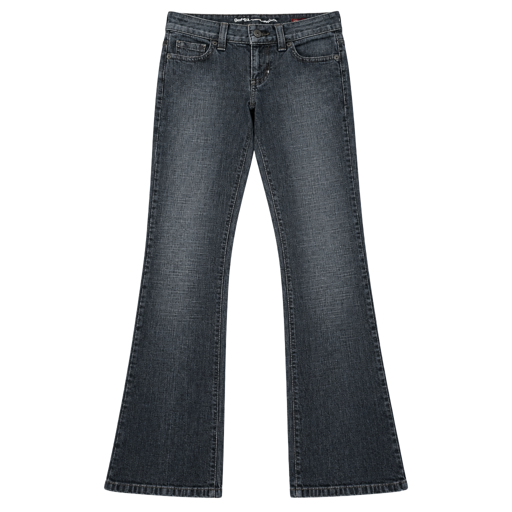 Guess Premium Flare Low Rise Jeans Dark Gray Denim 1