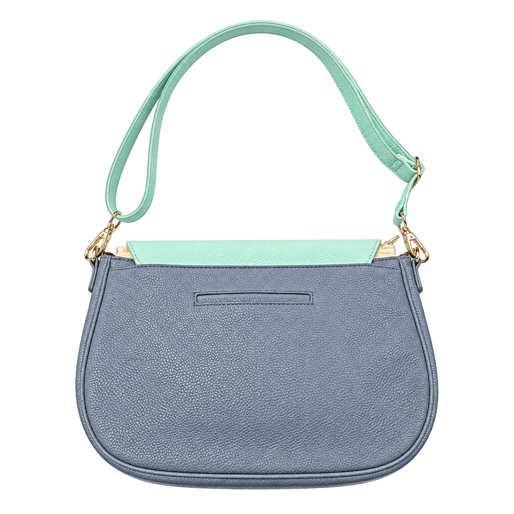 Thirty-One Studio Crossbody Purse Flap Rabat Navy Blue And Aqua 1