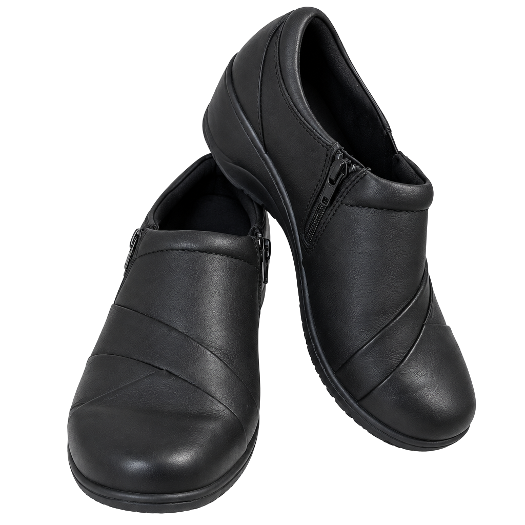 Clarks Collection Channing Ann Shoes Size 8.5 M Black Leather Clogs 1