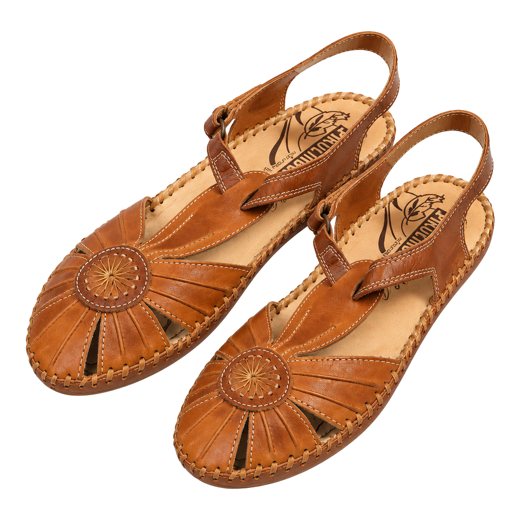 Pikolinos Puerto Vallarta Leather Sandals Brandy Brown Size 39 1