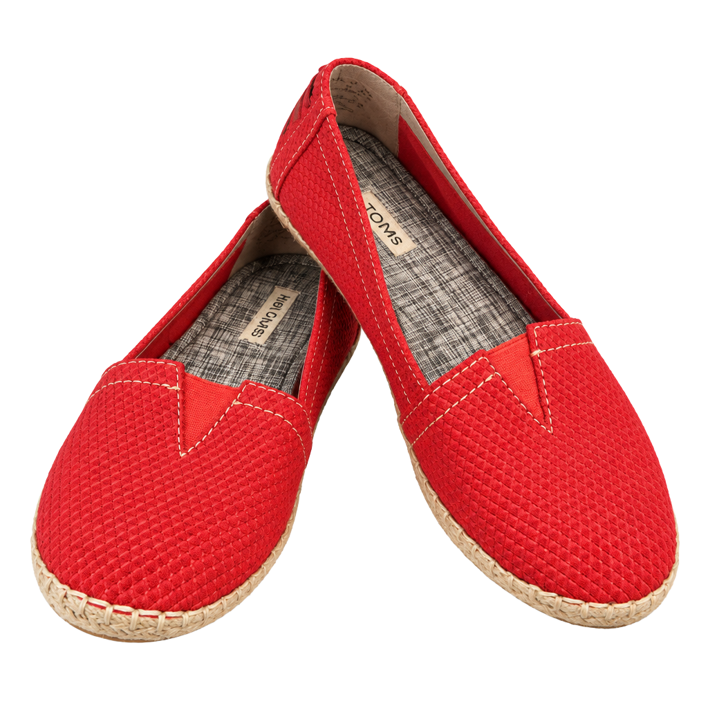 Hush Puppies Red Woven Espadrille Slip-On Loafers 1