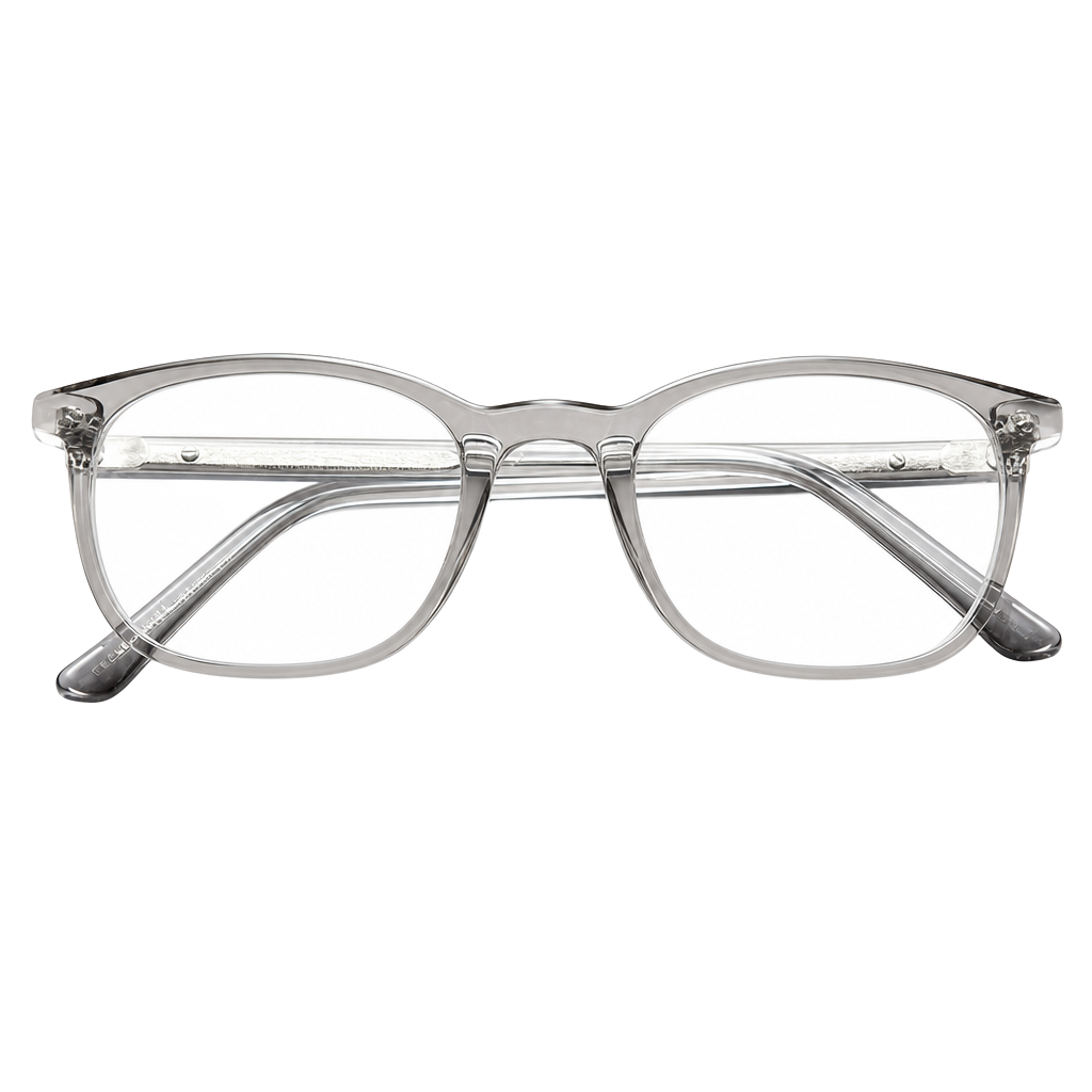 Brooklyn Heights Eyewear Barclay Grey Clear Frame Glasses 49-19-140 1