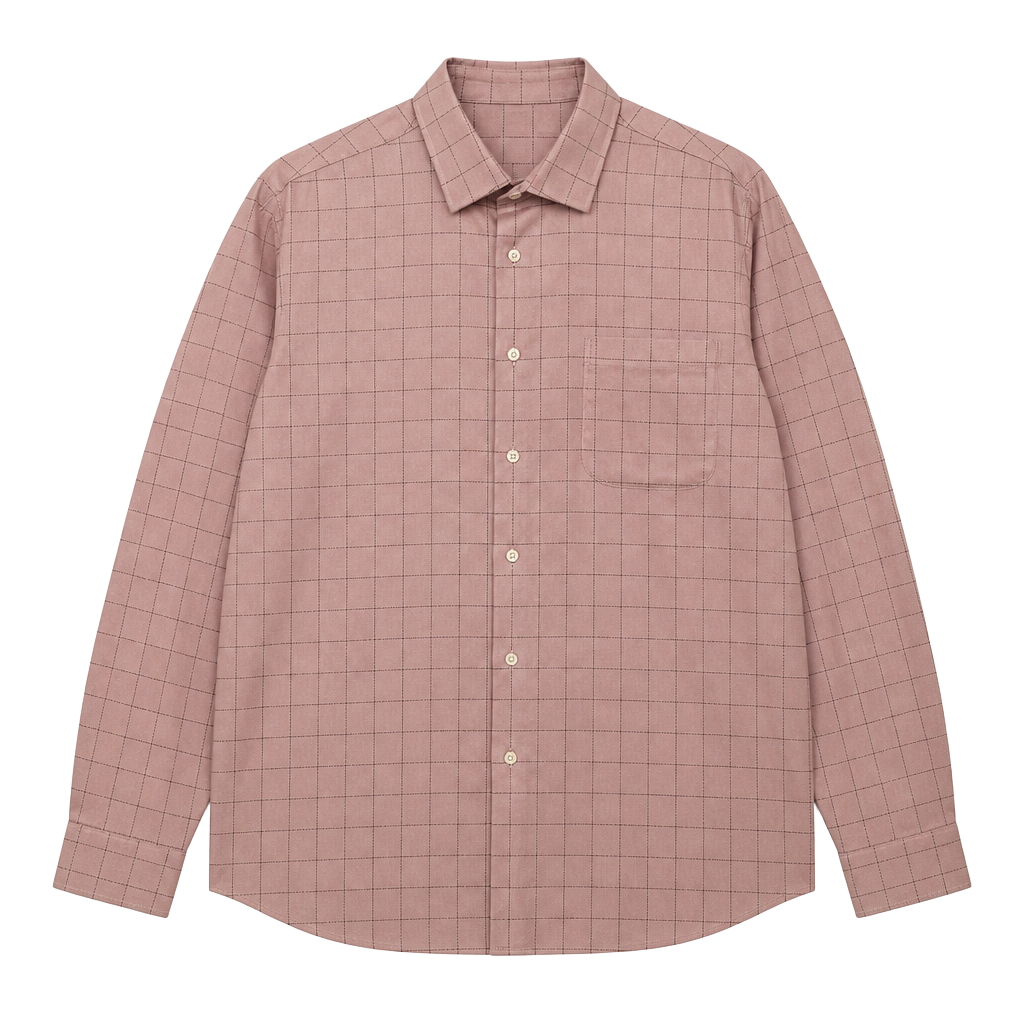 Tall Pronto Uomo Red/Pink Long Sleeve Egyptian Shirt 19 36/37 1