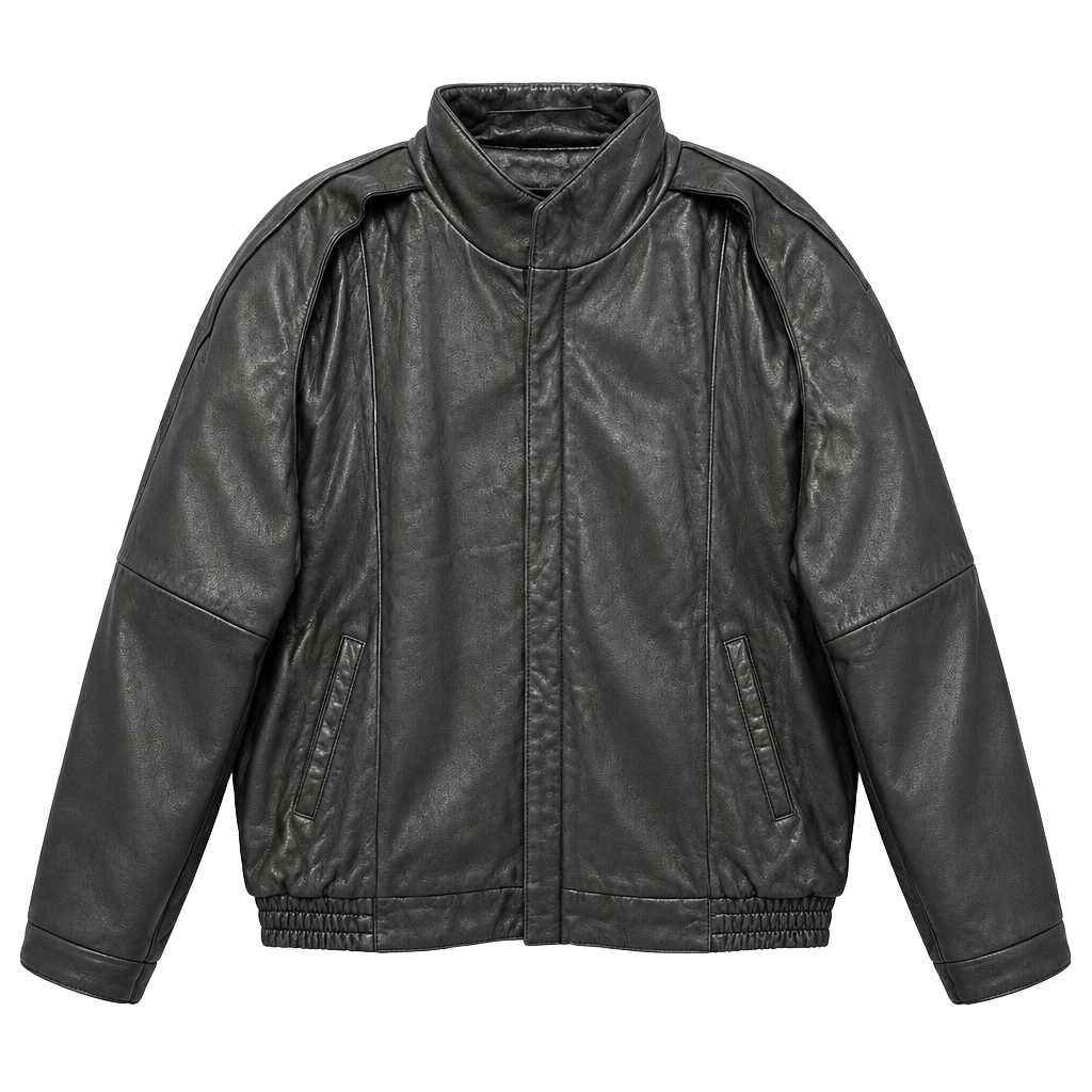 Vintage Tannery West Leather Jacket Size XL Black Bomber 1