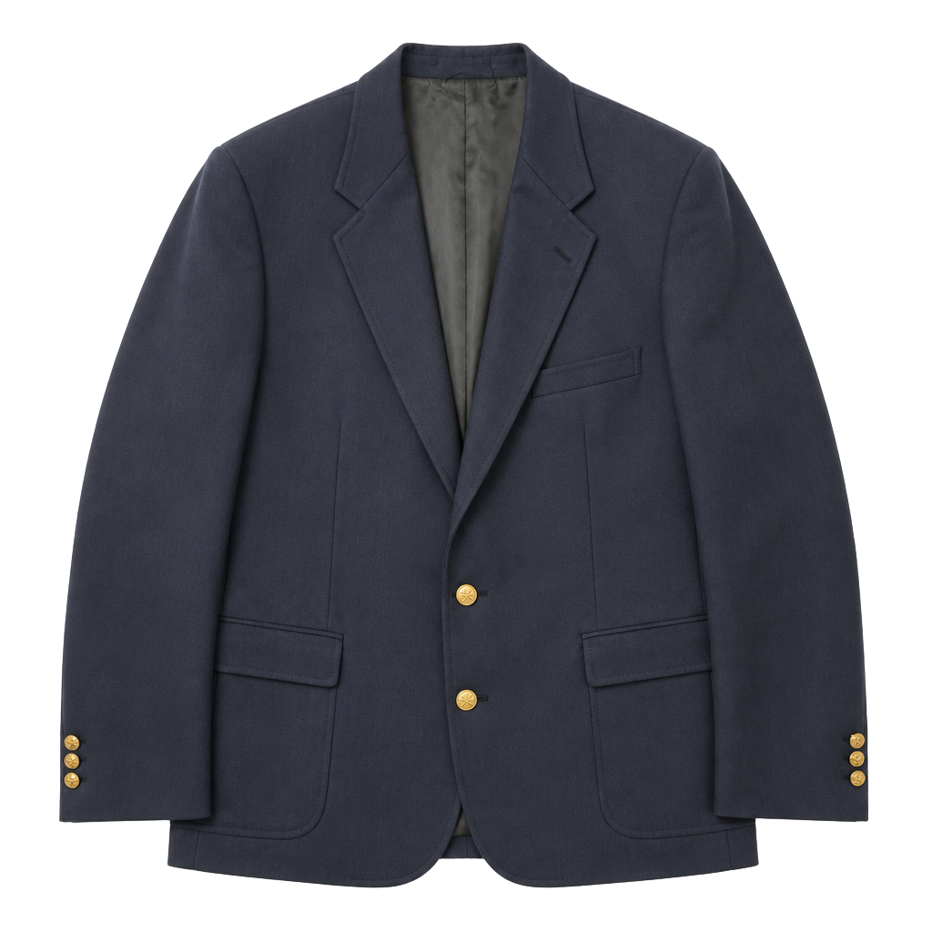Ivy Crew Blazer Size 50R Navy Blue Gold Buttons Sport Coat USA Made 1