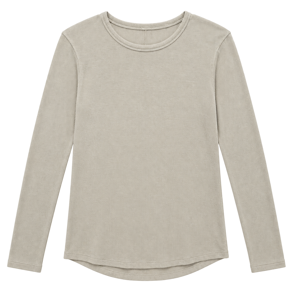 Lululemon size 6 Hold Tight Long Sleeve Thermal Top Cream Ribbed 1