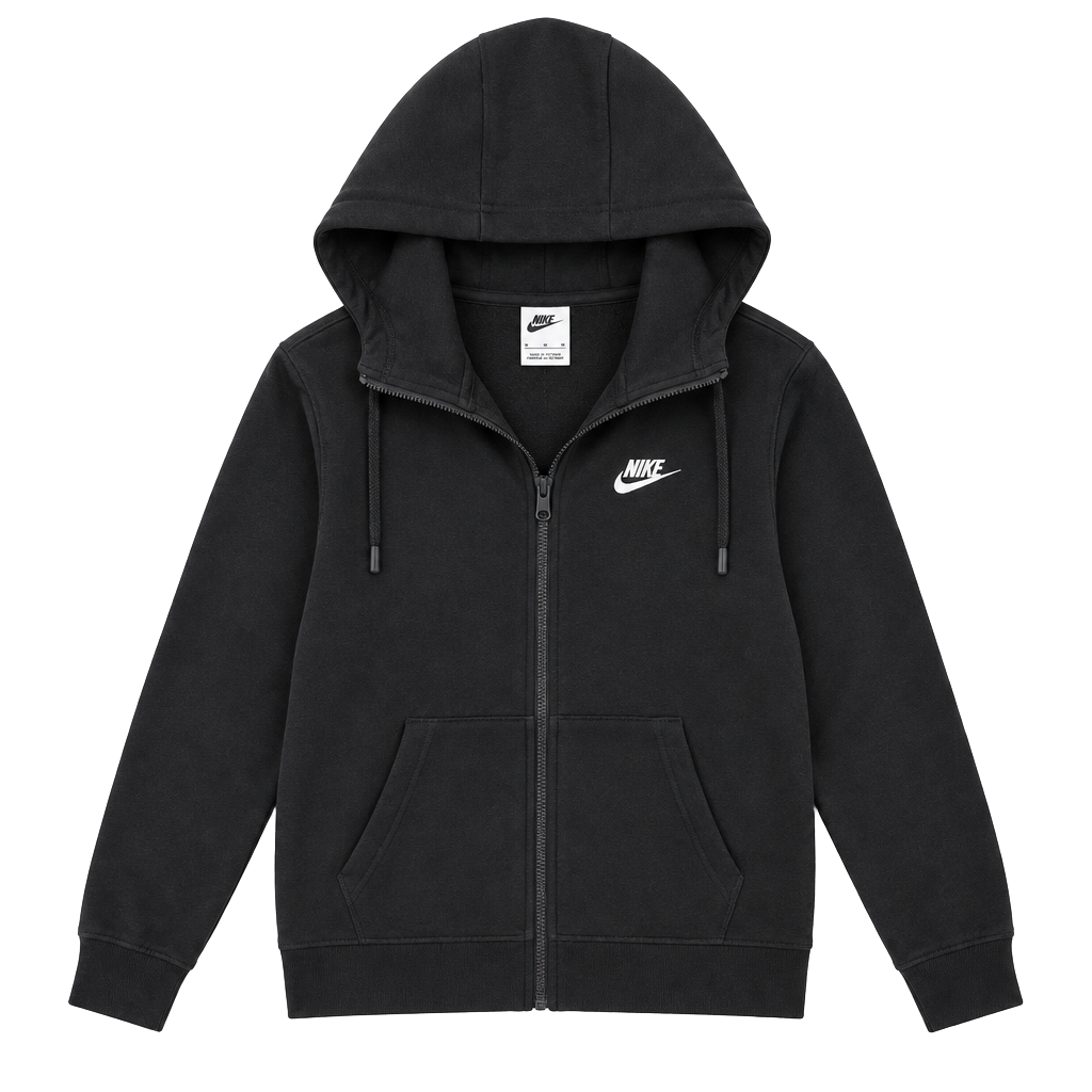 New Nike Full Zip Hoodie Size M Black 1