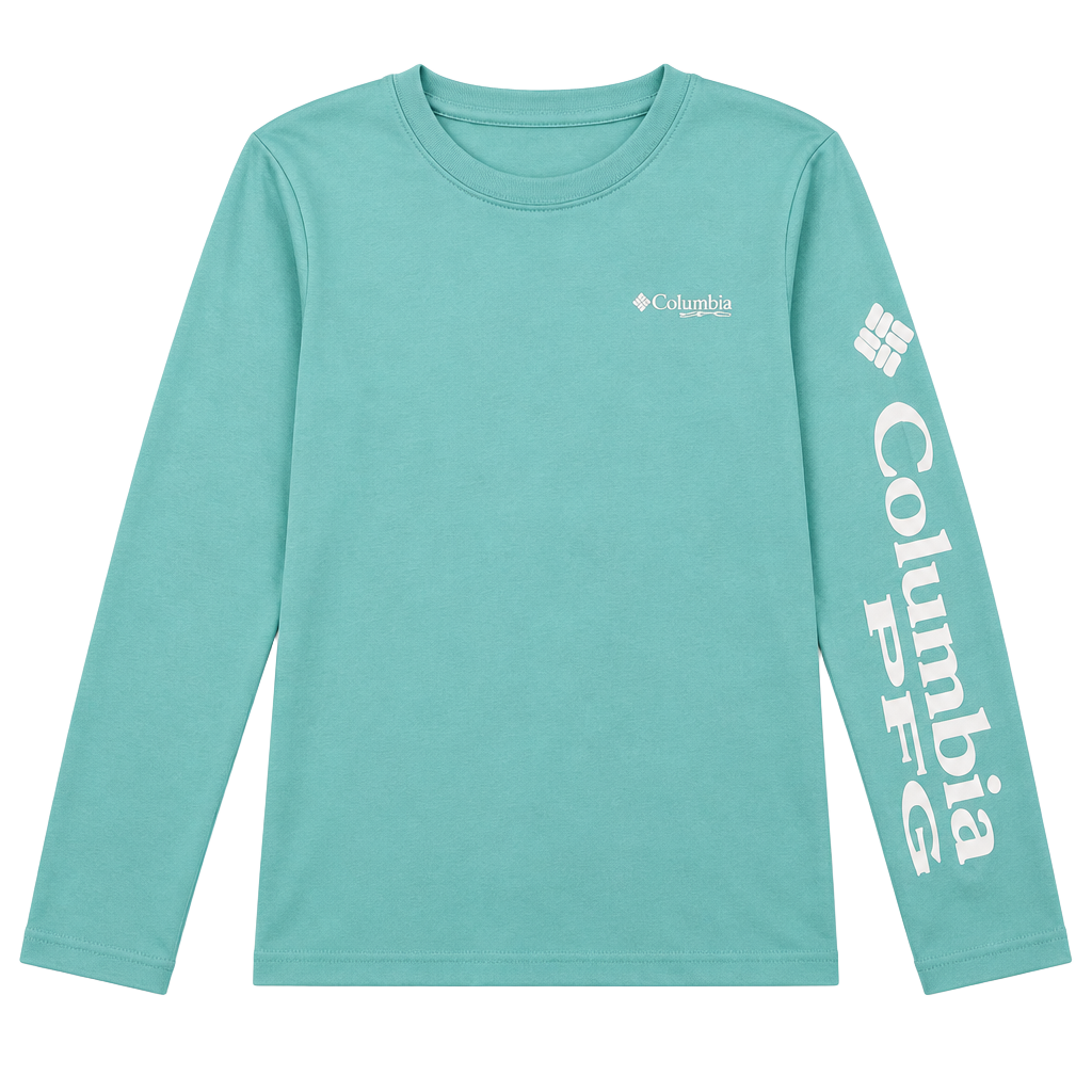 Columbia PFG Terminal Tackle Long Sleeve Shirt kids Size S (8) Blue 1