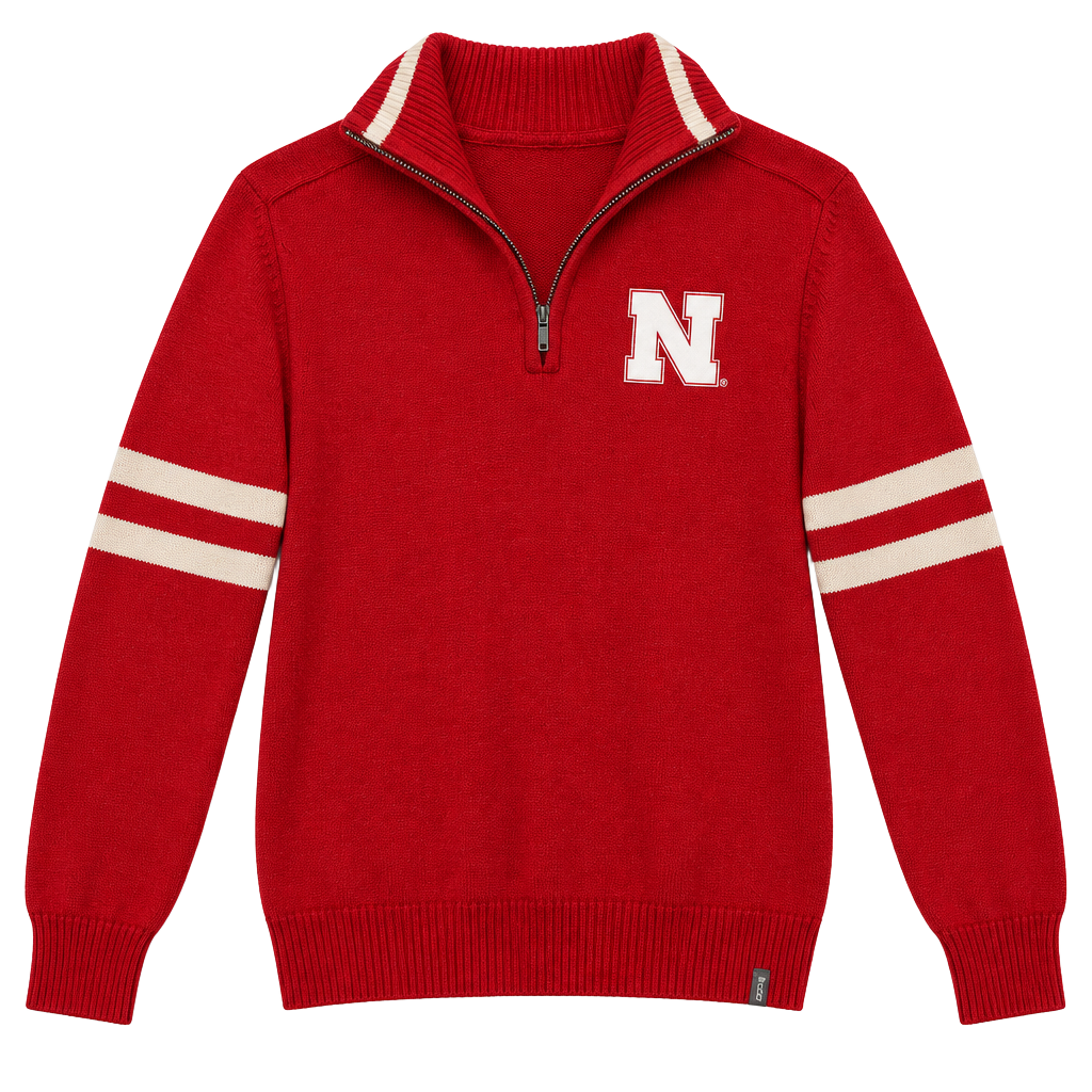Bruzer Nebraska Quarter Zip Sweater Size L 1