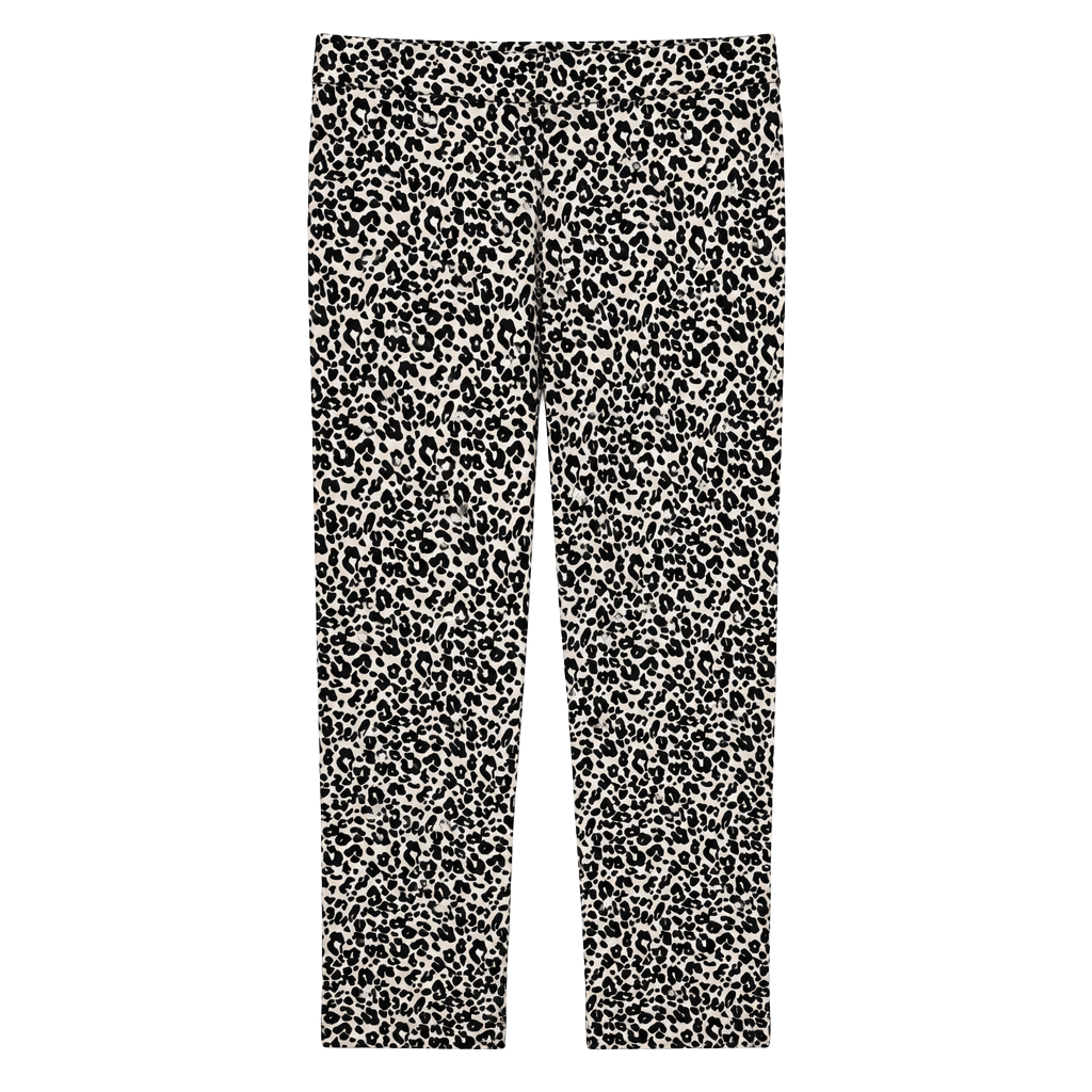 Karen Kane Leopard Print Pants Size 8 White Black 1