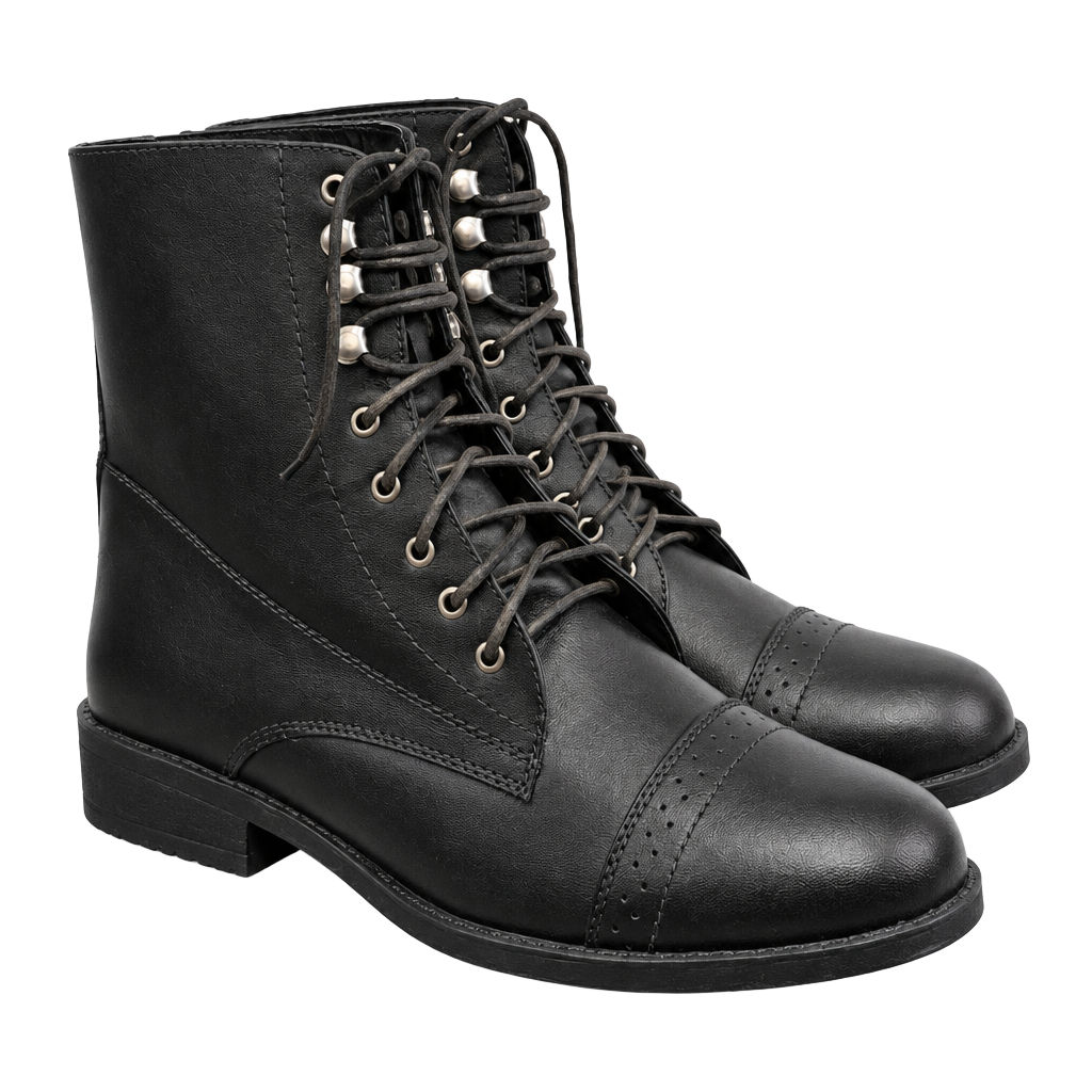 Dublin Lace-Up Boots Size US 9 Brown Leather Cap Toe 1