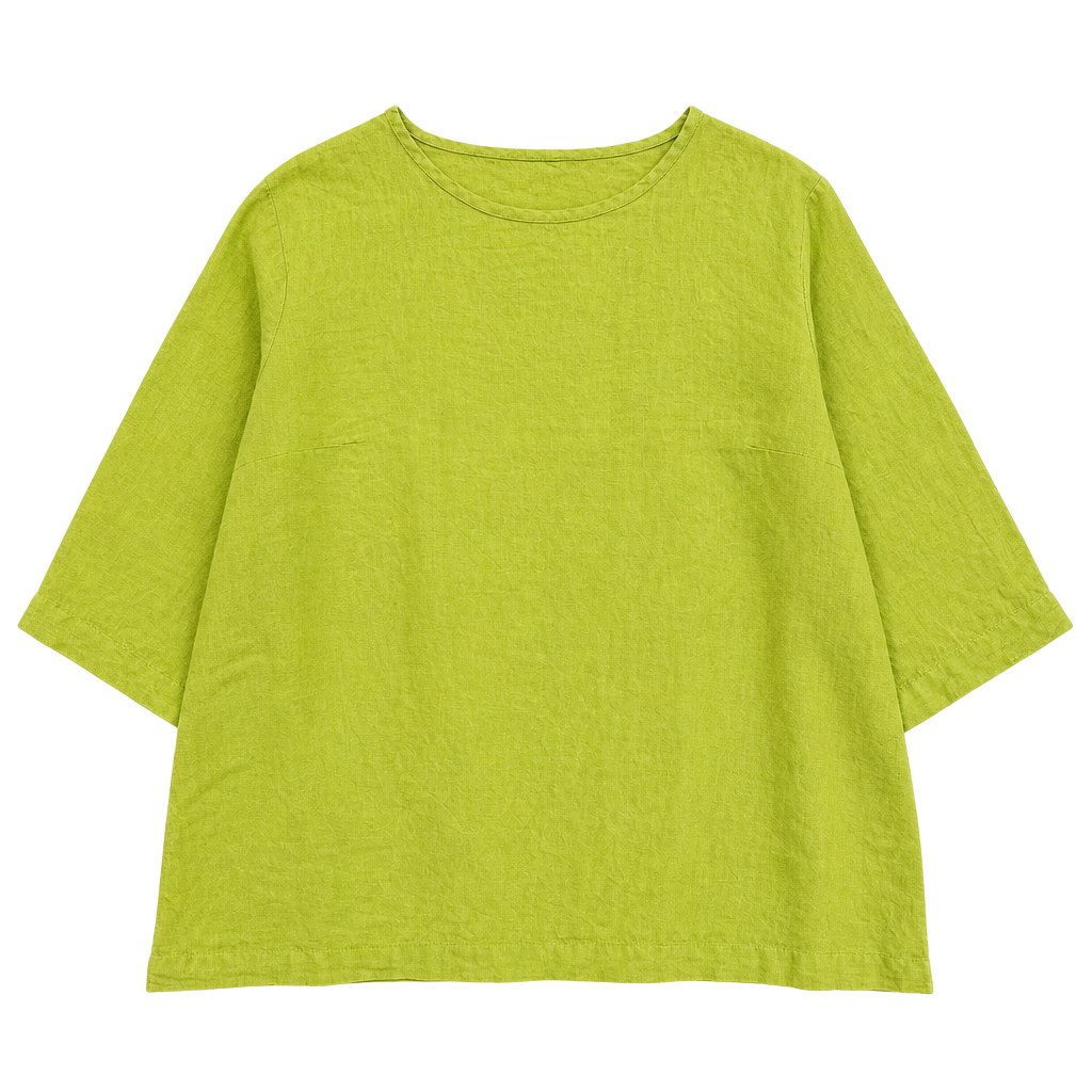 Flax Linen Top Size M Green 1