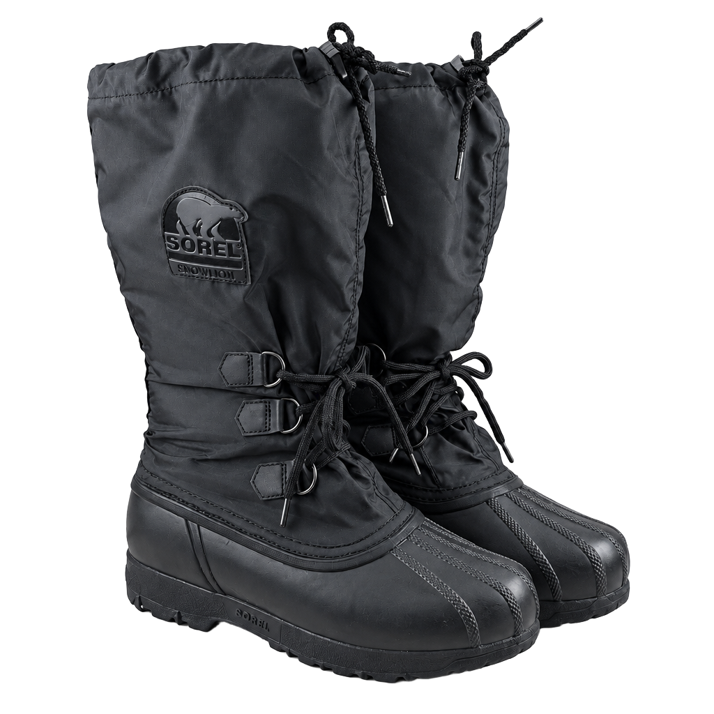 Sorel Snowlion II Women’s Snow Boots Black Tall Lace Up Rubber Size 8 1