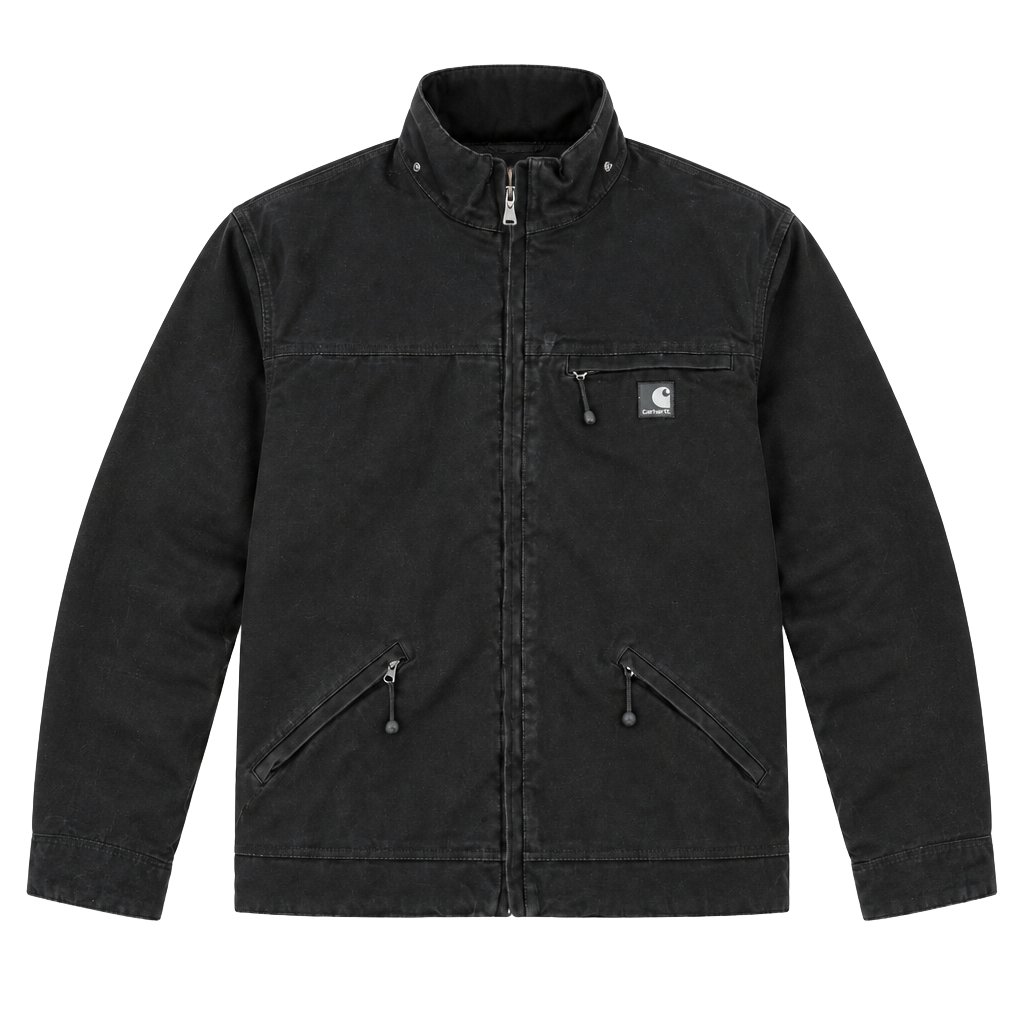 Carhartt Astoria J316 Jacket Black Canvas 2XL Tall Missing Hood 1