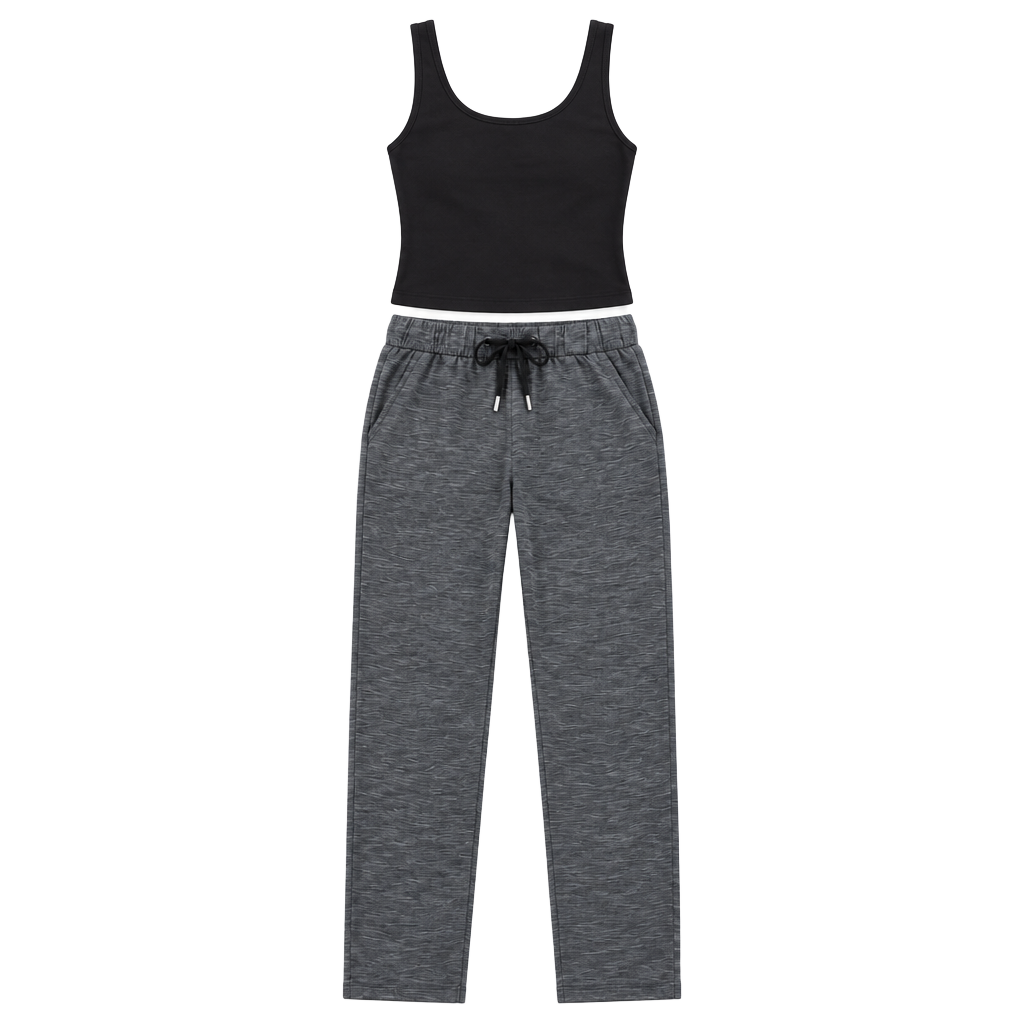 Lululemon Women’s Heathered Gray Drawstring Stretch Pants Size 10 1