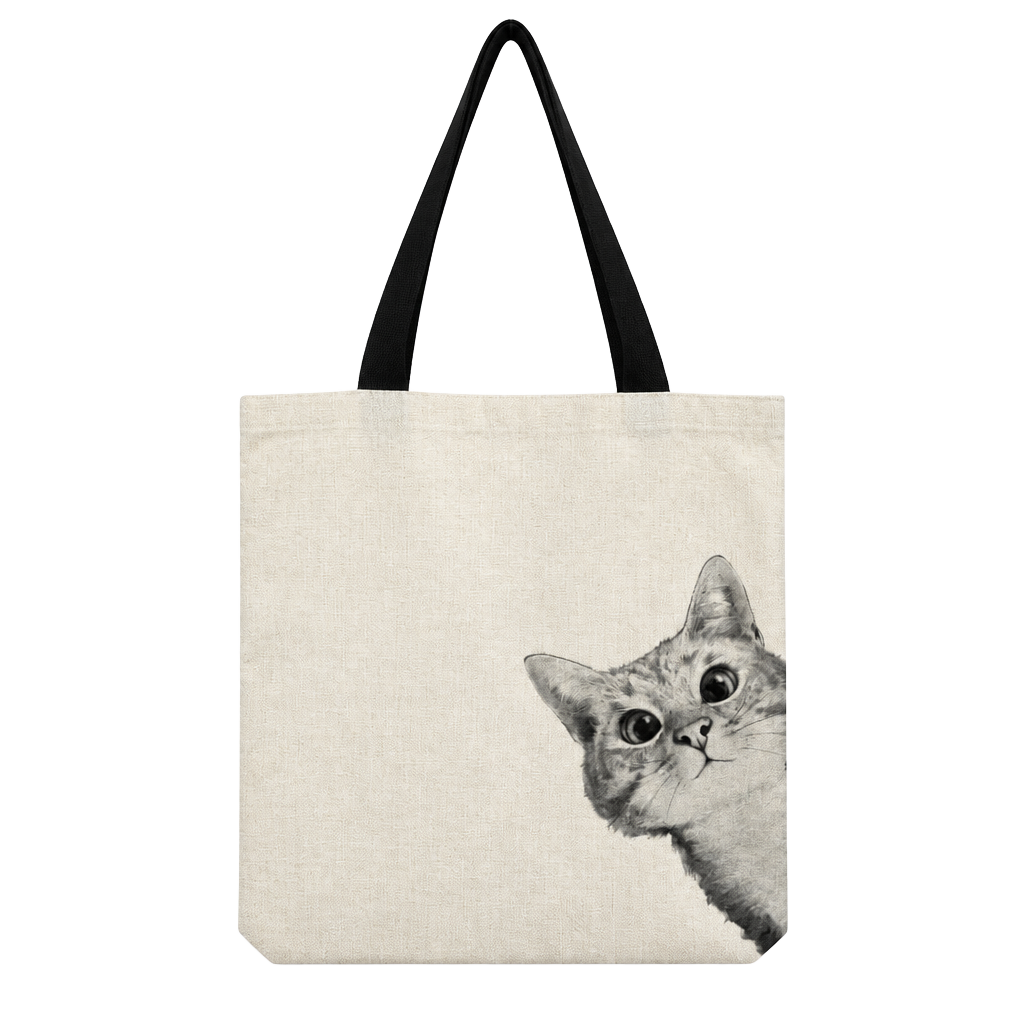 Cat Print Shoulder Tote Bag 1