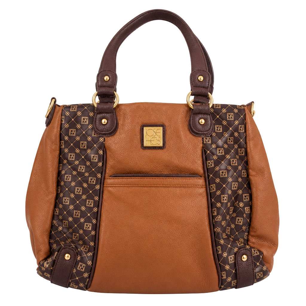 Jose Hess Danbury Mint Monogram Panel Satchel Shoulder Bag 1