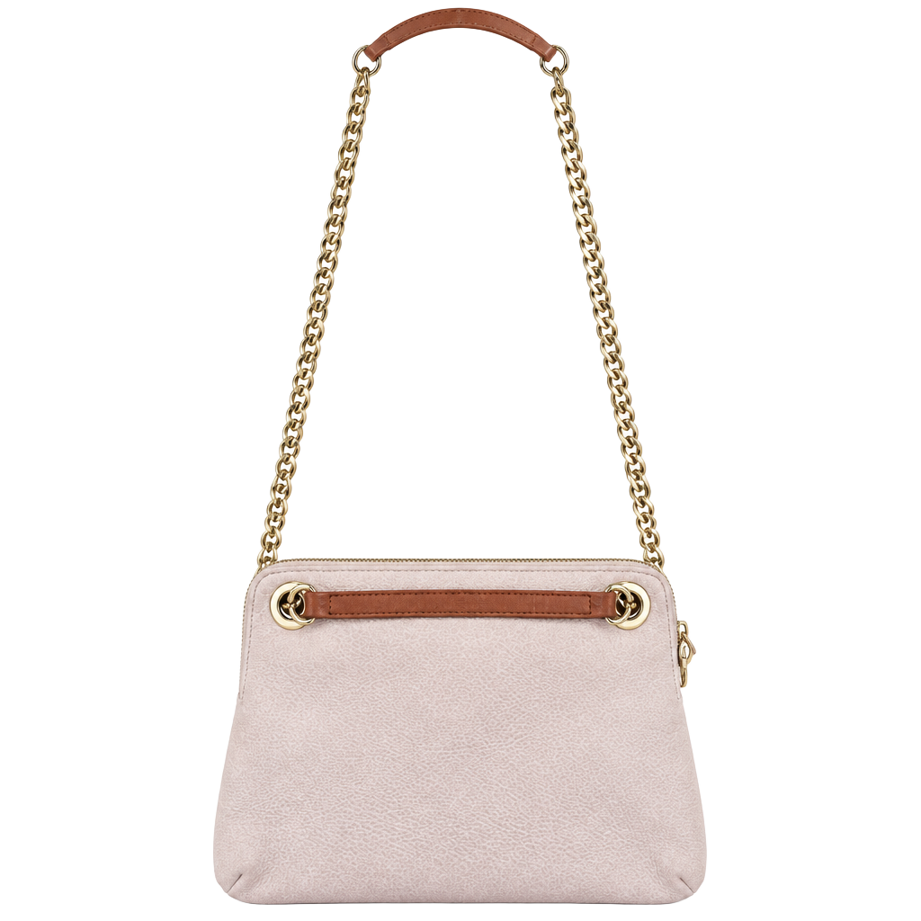 Valentina Pink Leather Chain Crossbody Shoulder Bag 1
