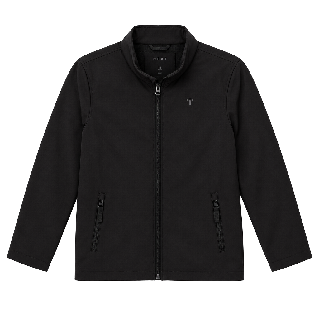 Tesla Softshell Jacket Size 12 Black Kids 1