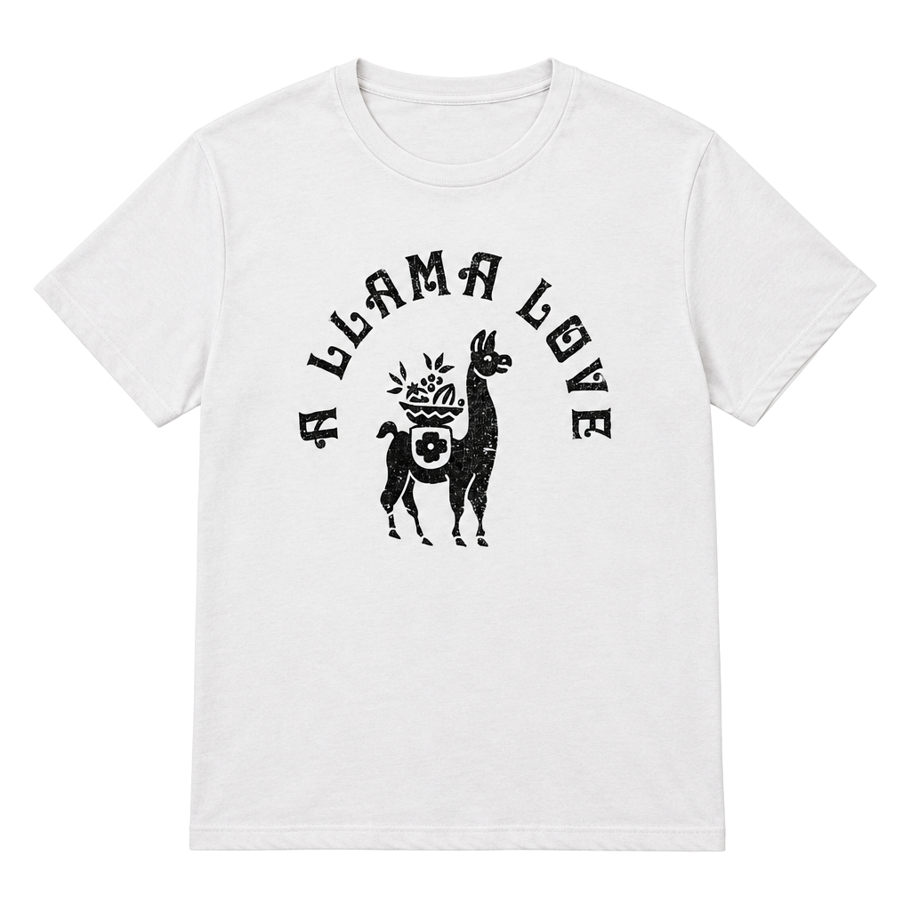 MOTHER Graphic T-Shirt Size S White A Llama Love 1
