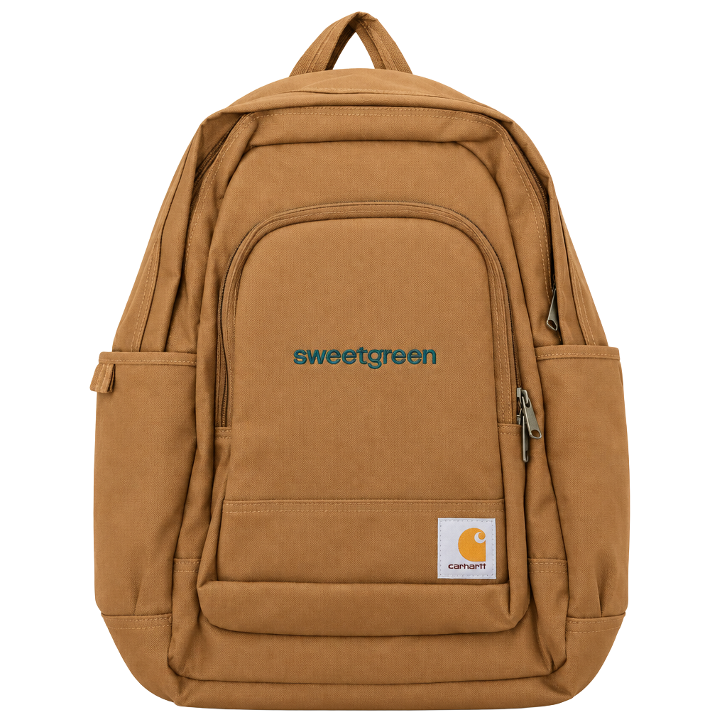 Carhartt Classic Laptop Backpack Brown Sweetgreen Logo 1