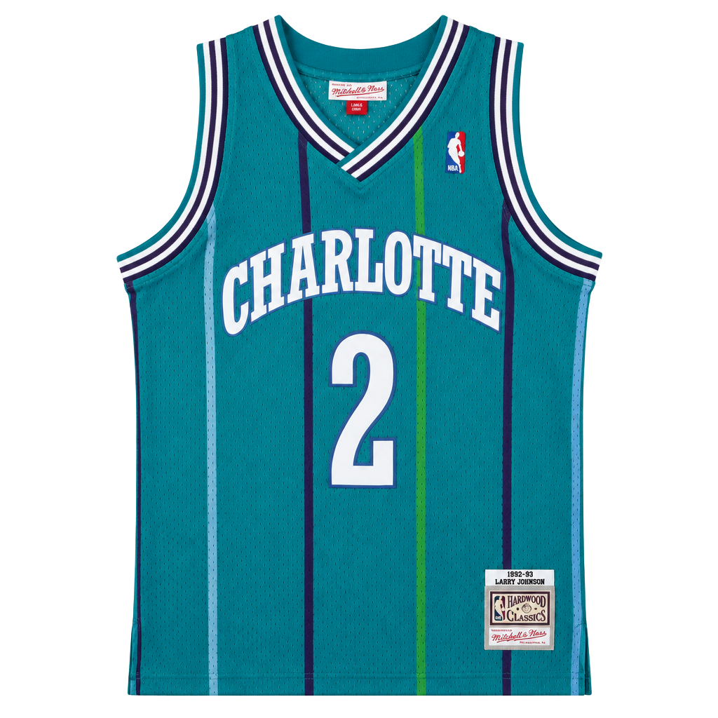Mitchell & Ness Larry Johnson Charlotte Hornets 1992-93 Jersey Size L 1