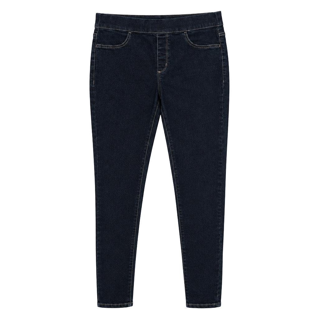 St John's Bay Jegging Size 12 Dark Wash Denim Pull On Skinny Jeans 1