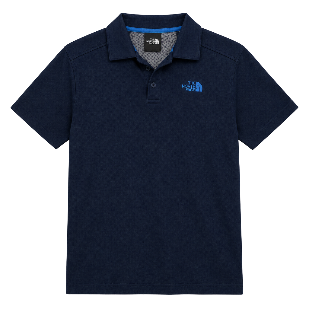 The North Face Polo Shirt Size M Navy Blue Short Sleeve Athletic 1