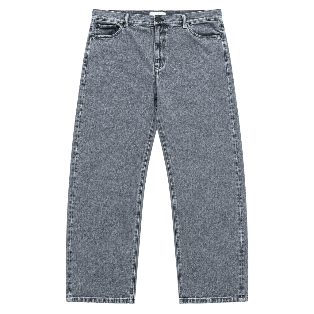 Pacific Sunwear Baggy Jeans Size 36x32 Gray Wash Denim 1
