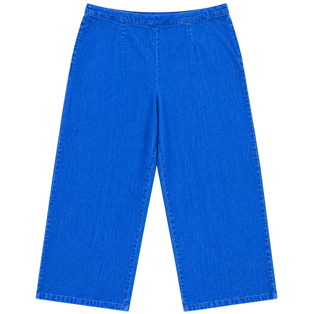 Z- Alfred Dunner Denim Pants Size 18W Blue Pull On Elastic Waist 1
