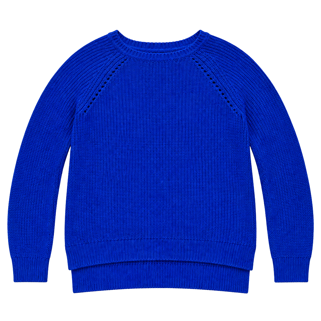 A- Forever 21 Knit Sweater Royal Blue Long Sleeve 1